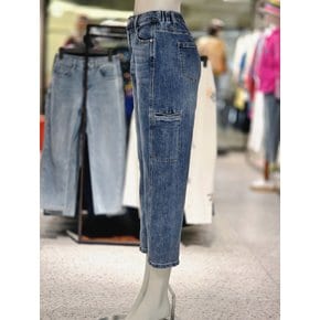 [파주점] 백밴딩 절개 배기 데님 팬츠 BADP05441-IN