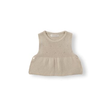 베네베네 BABY) 린 아일렛 니트 빕