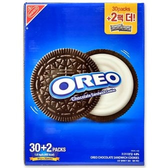  코스트코 NABISCO 오레오 초콜릿 샌드위치 쿠키 1.6kg(50g x 32봉)