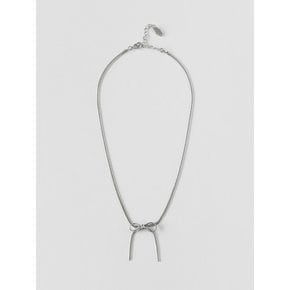 point ribbon snake chain necklace