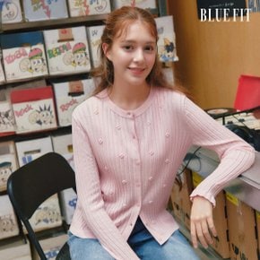 [론칭가 69,900원→2만원↓] 블루핏 플라워 리브 가디건 (Atelier Line)