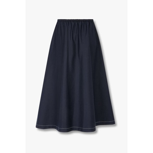 배색 스티치 백 밴딩 A라인 스커트 IA15235500147