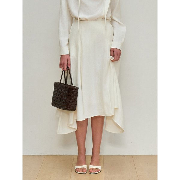 페탈 언발란스 스커트 아이보리 J1920