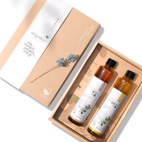 국산 냉압착 생들기름 저온착유 들기름 200ml 2병 선물세트(쇼핑백동봉)