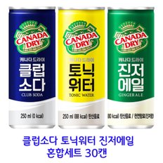 무료배송 캐나다드라이 클럽소다(10)+토닉워터(10)+진저에일(10) 250ml x