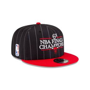 Just Caps NBA 챔피언 핀스트라이프 시카고 불스 9FIFTY 950 스냅백 Hat 9191350