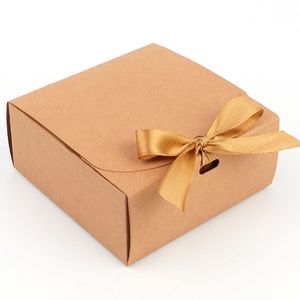 오너클랜 리본 선물 상자 브라운 소 납작 사각 선물박스 답례품