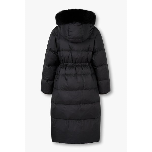 글로시 폭스 퍼 트림 다운 패딩 코트 7125417503199