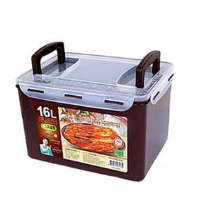 TBZ 쿨맥시2 직사각 밀폐용기 16L(갈색)