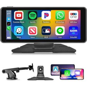 독일 카플레이 모니터 CAMECHO Wireless Apple Carplay Android Car Display 6.86 Inch PoRtAble