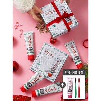 뷰카 고불소 구취케어 아쿠아민트향 110g 8개입+잇몸치약 110g 1개+점보칫솔 2개 증정