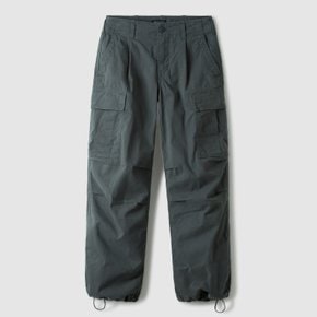 Wide Cotton Nylon Cargo Pants (U) WHTAE4933U