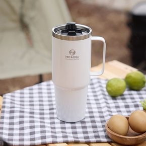 [출시기념가] 보온보냉 대용량 스텐 텀블러 콜드컵 900ml(화이트) 1P