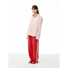 Fold-detail shirt (Pink)