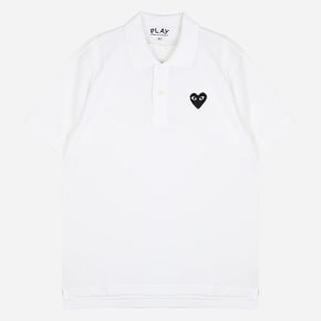 [시흥점] 5F AX T066 051 2 블랙 하트 폴로 셔츠 화이트