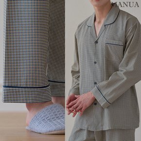 남자긴팔잠옷 남잠옷 레이온 30수 카라 주머니 파자마 상하 세트 국산