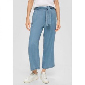 4746352 S.Oliver CULOTTE WIDE LEG MIT BINDEGURTEL - Flared Jeans blau