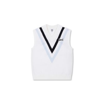 왁 (왁골프)PARIS GOLF TEAM KOREA V-NECK KNIT VEST(WMWAM24550WHX)