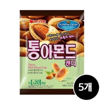 오리온 통아몬드 캔디, 90g, 5개