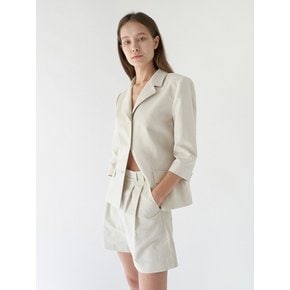 Linnen suit jacket - Natural beige