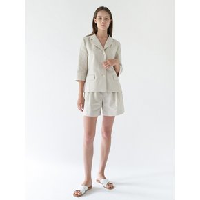 Linnen suit jacket - Natural beige