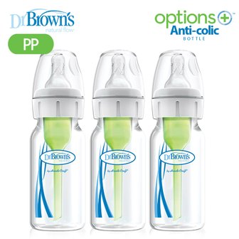 닥터브라운 내로우넥 옵션스플러스 PP젖병 120ml(3P)