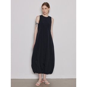 Bubble Hem Sleeveless Dress_Deep Navy