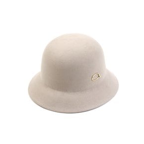 Gold Bubble Wool Ivory Cloche Hat 울페도라