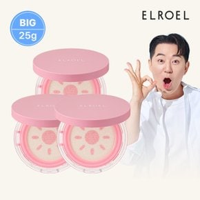 핑크 톤업 빅 선쿠션 본품 25g x 3개_ELROEL