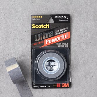 3M 울트라파워풀 거친표면용 폼양면테이프 24mm x 1M