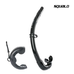 스쿠알로 SQUALO 프리다이빙 실리콘 접이식 롤업 스노클 스노클링 수영 훈련 여행용 블랙