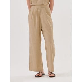 LINEN BANDING SLACKS BEIGE