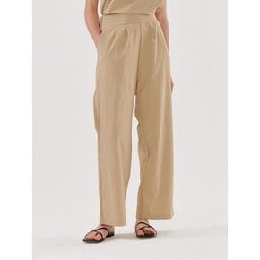 LINEN BANDING SLACKS BEIGE