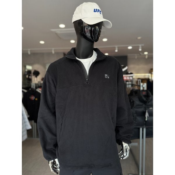 [여주점] UFC 폴라텍 오버핏 하프집업 맨투맨 블랙 U2SWV3105