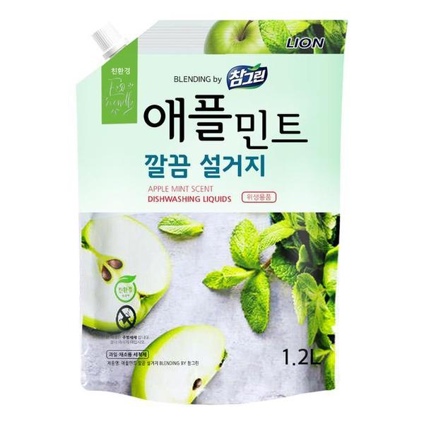 확대된 대표 [참그린] 참그린 애플민트 1.2L 리필 주방세제(1)