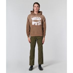 ONE OF THESE DAYS (U) 와일드 웨스트 후디드 스웨트셔츠 머스탱 브라운 WILD WEST HOODED SWEAT