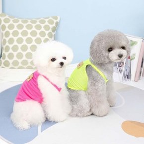 강아지옷 고양이 여름 메쉬 곰돌이 끈 나시 티셔츠 애견의류 S-XL