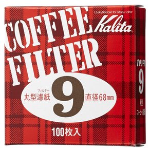 카리타 Kalita 커피 필터 모카 익스프레스 용 9 원형 여과지 68mm 100장들이 21009 화이트