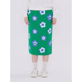 MET flower skirt green