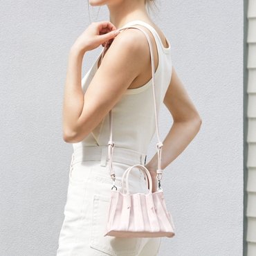 조셉앤스테이시 Lucky Pleats Canvas Coated Baby Bag Pale Pink