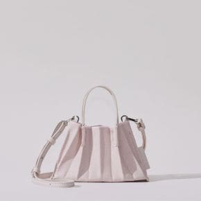 Lucky Pleats Canvas Coated Baby Bag Pale Pink