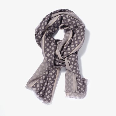 PAOLO ALBIZZATI [샌프란시스코마켓] PRINTED WOOL SCARF GRAY