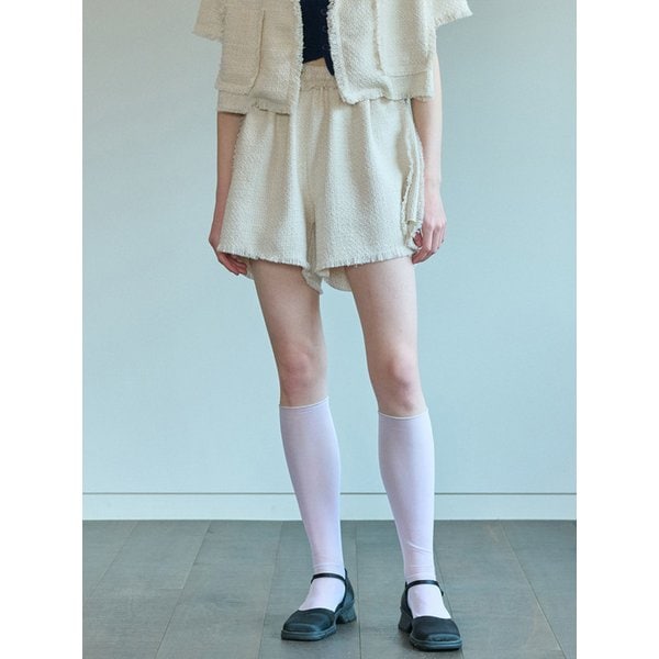 SUMMER TWEED SHORT PANTS IVORY