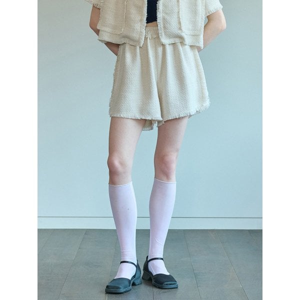 SUMMER TWEED SHORT PANTS IVORY