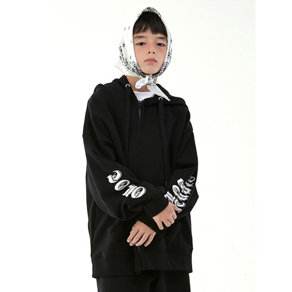 D31 소매고딕 후드집업 (블랙)