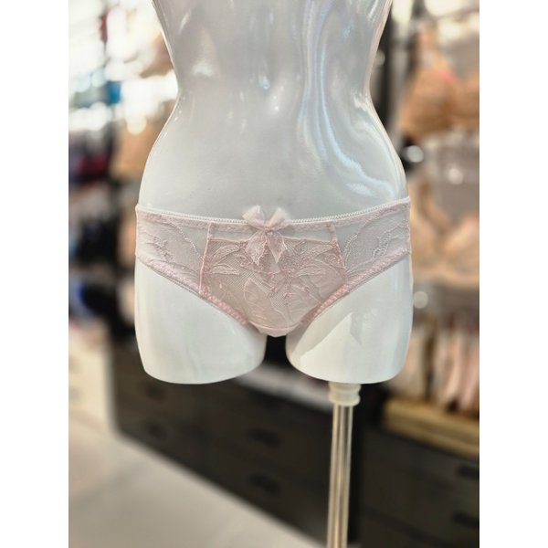 [시흥점] S 비너스) 오르화 홑겹 데미 브라 세트 망레이스 팬티 세트 OPT7859S-PK