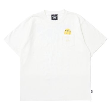 욜프 T-SHIRT POCKET PIGMENT WHITE 욜프 티셔츠 포켓 피그먼트 화이트