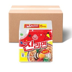 [오뚜기] 진라면 매운맛 멀티팩 (120g x 5개) x 8팩 / 총 40봉지