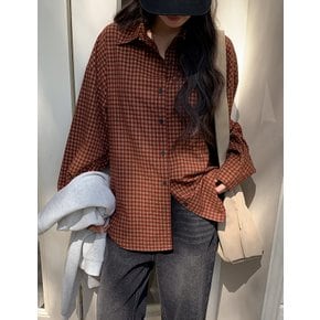 [데일리] 제리쿠 루즈핏 체크 셔츠 남방 90318 빅사이즈 여성의류