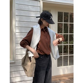 [데일리] 제리쿠 루즈핏 체크 셔츠 남방 90318 빅사이즈 여성의류
